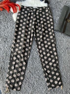 Hoss Intropia Geometric Print Cotton Trousers with Ankle Ties